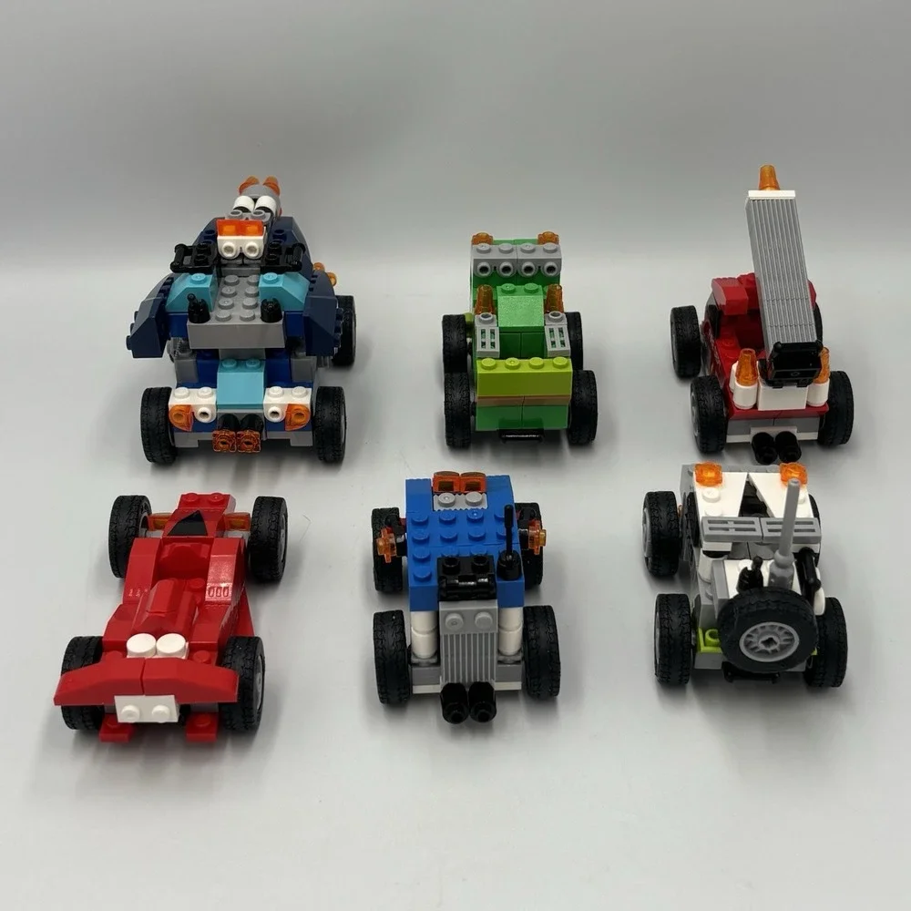 ZURU MAX Build More Egg Vehicles Race Car Police Jeep Lot of 6 Building Blocks